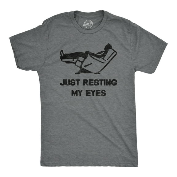 Mens Just Resting My Eyes T Shirt Funny Sarcastic Top Cool Gift for Dad Joke Graphic Tees