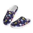 thumbnail image 2 of Fotbe Colorful Jellyfish Pattern Women's Fuzzy Curly Fur Memory Foam Loafer Slippers Indoor Outdoor Slippers Winter Home Shoes-44/45, 2 of 7