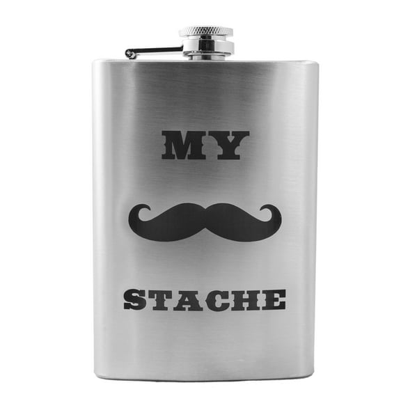 8oz My Stache Flask L1