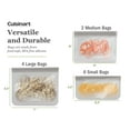 thumbnail image 3 of Cuisinart Reusable BPA-Free Silicone Food Storage Bags, 12pk, Grey, Small, Medium, & Large, 3 of 7