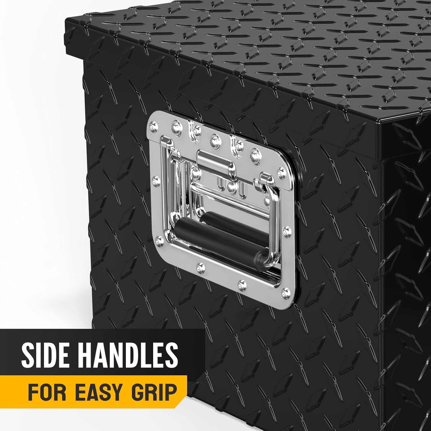 Ktaxon 39" Truck Bed Tool Box, Aluminum Tool Storage Organizer Chest, Diamond Plate Trailer Tool Box