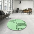 thumbnail image 4 of Ahgly Company Machine Washable Indoor Square Transitional Mint Green Area Rugs, 5' Square, 4 of 7