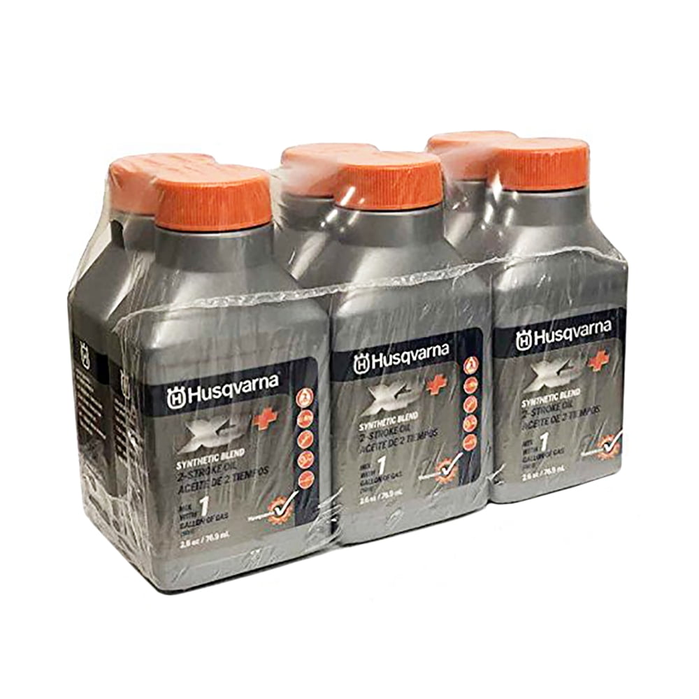 Husqvarna 1XP+ 6pk 2.6oz Bottles Two Stroke Cycle XP+ Oil Fuel Stabilizer 50:1 Synthetic
