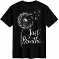 thumbnail image 4 of Just Breathe Women's T-Shirt, Short Sleeve Tee Shirts Casual Tops Farm Dandelio Crewneck T Shirt for Women, 4 of 8