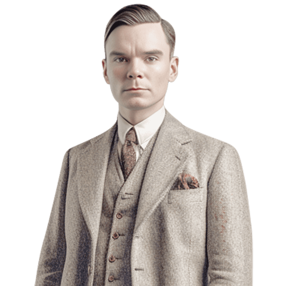 Alan Turing (Suit) Half Body Buddy Cutout