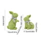 thumbnail image 3 of Conjunto de Esculturas de Conejitos, Pequeños Conejos Florales, Adornos Decorativos de Resina para San Valentín y Pascua., 3 of 6