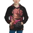 thumbnail image 3 of Jujutsu Kaisen Ryomen Sukuna Kids' Hoodie 3d Print Sweatshirt Soft Pullover Hooded With Big Pockets For Boys Or Girls Small, 3 of 7