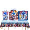 thumbnail image 3 of Lote de suministros para fiestas temáticas de Sonic, globos, decoraciones de cumpleaños para niños de Sonic the Hedgehog, pancartas, bolsas de regalo, decoración para tartas, 3 of 5