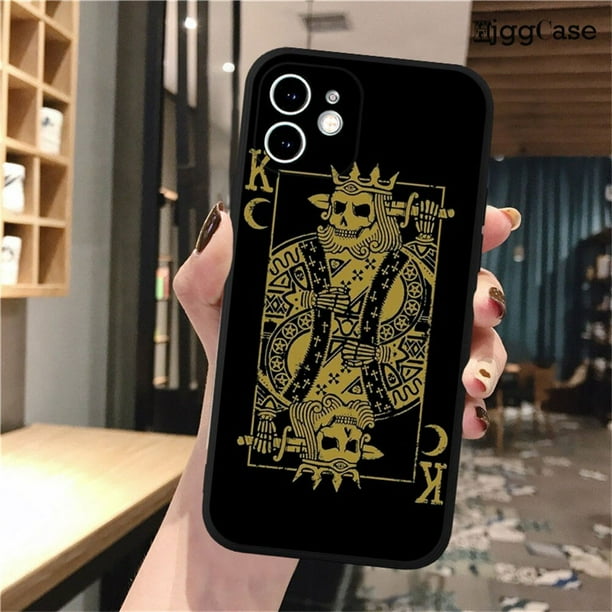 Black Phone Case For iPhone 14 13 12 11 Pro XS Max 6 S 8 7 Plus X XR 5S SE 12Mini Grim Reaper Skull Skeleton Soft Silicone Cover xuanjing unisex