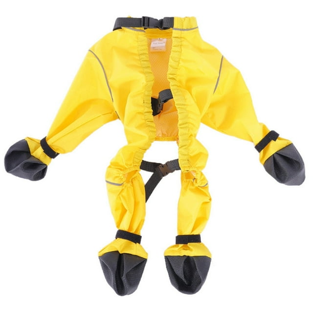 Pet Dog Dirty Pants Polyester Material Soft Water Resistant Adjustable Elastic Band Yellow for Small Medium Large Dogs Outdoor Walking