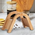 thumbnail image 1 of Chmadoxn Kitchen Gadgets, Kitchen Accessories, Kitchen Utensils, Kitchen Tool Hand-made Coffee Solid Wood Filter Paper Storage Rack Coffee Filter Paper Storage Box Wood Fan Wood Bracket Storage rack, 1 of 4