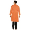 thumbnail image 4 of Atasi Indian Solid Kurta Pajama Set For MensÂ&nbsp;Mandarin Collar Casual Long-Wear Kurta, 4 of 7
