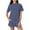*1-Navy, variant on VBVC No Boundaries Women's Drawstring Crewneck Matching Shorts Lounge Sets,Short Sleeve 2 Piece Sets For Women,Ladies Solid Travel Loungewear With Pockets,Army Green,Size L