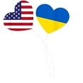 thumbnail image 3 of CafePress - Loving USA Ukraine Flag Heart Ukrainian Am Pajamas - Women's Short Sleeve Print T-Shirt and Pants Light Cotton Pajama Set, 3 of 7
