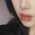 thumbnail image 3 of 2Pcs Stainless Steel Piercing Lip Ring Lip Studs Fashion Gothic Nose Piercing Ring Belly Button Ring Lip Piercing Body Jewelry ZR, 3 of 7