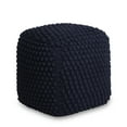 thumbnail image 2 of Loft Lyfe Kaylene Cotton Yarn Ottoman, Hand Knitted, Navy, 2 of 6