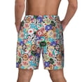 thumbnail image 2 of Lsque Mens Swim Trunks Colored Casino Chips Pattern - Bathing Suit Compression Liner - Beach Swim Shorts Swimwear - (S-3XL) - Stretch Quick Dry -X-Large, 2 of 9