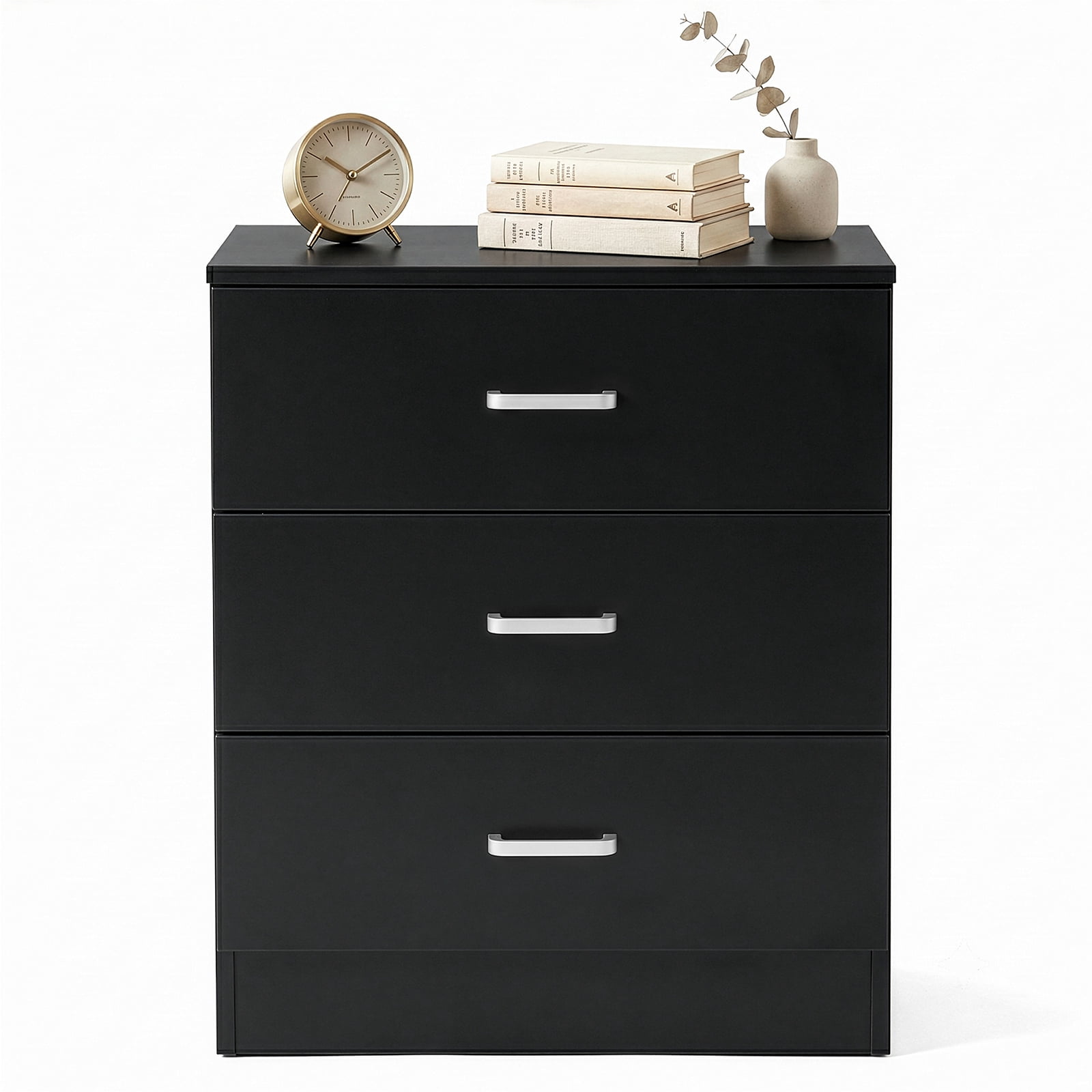 3-Drawer Chest with Textured Finish Drawer Dresser 22.05*12.99*25.98in Black