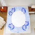 thumbnail image 5 of Homewish 3D Loves Diamind Bed Sheets,Kawaii Bowtie Bowknot King Sheets,Dreamy Blue Sheet Set For Girls Kids,Super Cozy Room Decor,4pcs, 5 of 7
