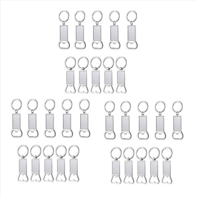 30 Piezas de Llaveros de SublimacióN en - Estuche de de SublimacióN o Abrebotellas de SublimacióN de Metal para Transferencia de , Juego A