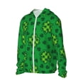 thumbnail image 3 of Goofa St Patrick's Day5 Printed Women's UPF 50+ Sun Protection Hoodie Jacket Lightweight Long Sleeve Sun Shirt for Women with Pocket Hiking Outdoor-, 3 of 9