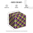 thumbnail image 4 of Susaid Mardi Gras Plaid Print PU Leather Tissue Box Cover, Square Decorative Tissue Holder, for Living Room, Bedroom, Dining-Table,Kitchen,Office,Car, 4 of 7