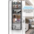 thumbnail image 5 of Over the Door Pantry Organizer, 6-Tier Hanging Basket Wall Spice Rack Seasoning Shelves, Pantry Organizers and Storage with Adjustable Basket, Easy Install, Cabinet Door Organizer, 5 of 7