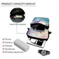 thumbnail image 4 of Chririnla Crossbody Bag for Shop, 2 Zippers Lightweight Single Shoulder Purse for Men Dolphin & Rainbow Ocean Pattern Crossbody Bags, 4 of 7