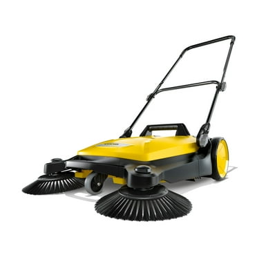 Karcher S 4 Twin, Outdoor Push Sweeper, 5.25 Gallon, Walk-Behind Street Sweeper
