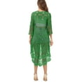 thumbnail image 3 of Women's Crochet Long Vest Boho Sleeveless Kimono Cardigan Swimwear Cover up, 3 of 6