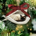 thumbnail image 2 of Siamese Cat Christmas Ornament – Holiday Pet Gift & Wooden Xmas Tree Hanging Décor, 2 of 3