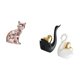 thumbnail image 5 of Elegante conjunto de esculturas de y cisne. Figuras artísticas de animales para chimenea, estantería y mesa. Colección de adornos decorativos p, 5 of 8