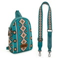 thumbnail image 6 of Wrangler Crossbody Sling Bags for Women Cross Body Purse with Detachable Strap, Drak Turquoise, 6 of 7