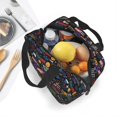 thumbnail image 5 of Rateoe Basketball Pattern Insulated Lunch Bag with Thick Aluminum Foil Lunch Tote Bag with Front Pocket for Men and Women, Ideal for Work, School, Picnics, and Travel, 5 of 5