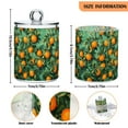 thumbnail image 5 of Yayeee 2 Pack Qtip Holder Dispenser for Bathroom with Lid Cotton Swab Canister, Orange Tree Pattern, 5 of 6
