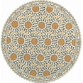 thumbnail image 2 of Safavieh Chelsea Alondra Bordered Wool Area Rug, Ivory/Blue, 5'6" x 5'6" Round, 2 of 12