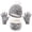 1-Grey362, variant on Oiyii Toddler Girl's Fleece‑Lined Pom‑Pom Beanie Solid Fall Winter Gloves, Black