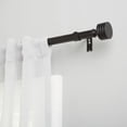 thumbnail image 2 of Exclusive Home Lucero 1" Window Curtain Rod and Finial Set, Adjustable 36"-72", Matte Black, 2 of 8