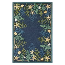 Couristan Outdoor Escape Sea Water Indoor / Outdoor Area Rug, Ocean Blue-Aqua, 2'6" x 8'6" Runner