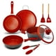 thumbnail image 1 of Juego de Sartenes FLAVORSTONE Light Set 8 Piezas Color Rojo, 1 of 4