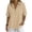 Khaki, variant on AHTJRT Short Sleeve Golf Shirt for Women Polka Dots Print Collared Summer Pullover Tops Casual Lightweight Cotton Tee Tops Black S