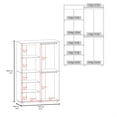 thumbnail image 3 of FM FURNITURE Ollie Garde-Robe à 2 Portes avec Rangement Ouvert Wengue, 3 of 8