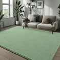thumbnail image 2 of Arogan Soft Low Pile Rug Modern Area Rugs for Bedroom Living Room,Suitable for Boys Girls Teenagers and Adults with Super Soft Touch , Light Green ,5'x 7', 2 of 7