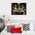 thumbnail image 4 of FUMJ Canvas Wall Art - Dogs Playing Poker Series - Poker Game Painting by C.M Coolidge - Giclee Print Gallery Wrap Modern Home Art Ready to Hang - 20x16 inches, 4 of 4