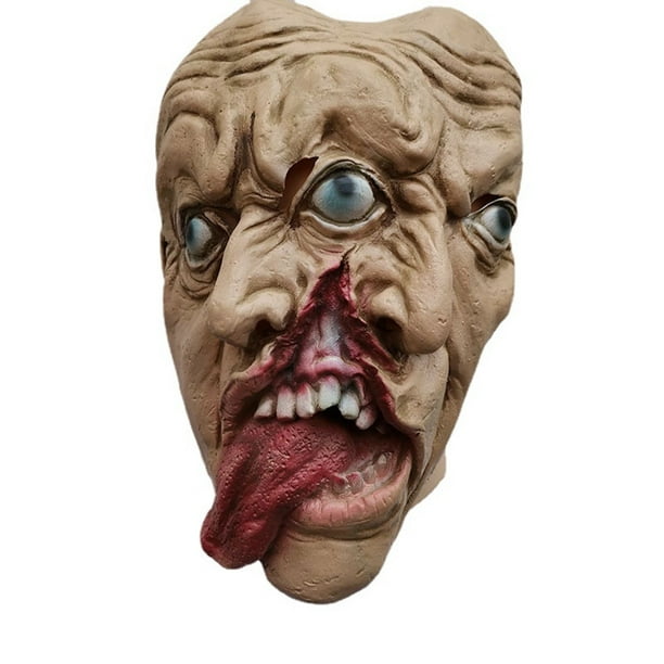 Máscara de látex para cosplay Resident Evil Demon con tres ojos para Halloween