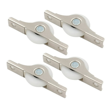 

NUOLUX 4pcs Double Convex Sliding Door Roller Wardrobe Door Pulley Cabinet Door Wheel