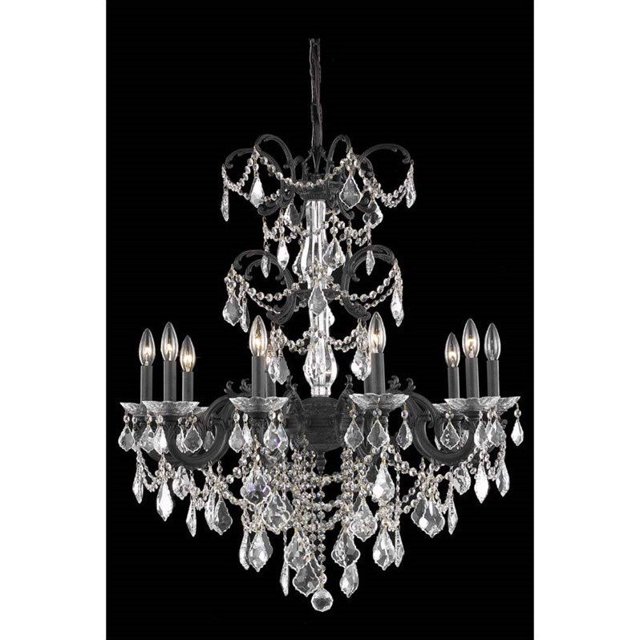 Elegant Lighting Athena 29" 10 Light Spectra Crystal Chandelier