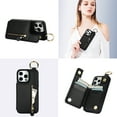 thumbnail image 2 of Cutyskin for iPhone 15 Pro Wallet Case【RFID Blocking】 with Card Holder Cash Pocket Zipper Bills Slot, Soft PU Leather Magnetic Back Folio Kickstand, Finger Ring Holder Hook Phone Case, Black, 2 of 9