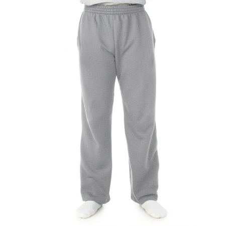 Men’s Soft Light-Weight Fleece Open Bottom Sweatpant, with (Best Workout Pants Mens)