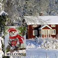 thumbnail image 5 of Welcome Winter Owl Coffee Pinecones Home Decorative Garden Flag Snow, Pine Trees Branches House Yard Outside Decor, Christmas Snowflakes Farmhouse Outdoor Small Decoration Double Sided 12 x 18, 5 of 5